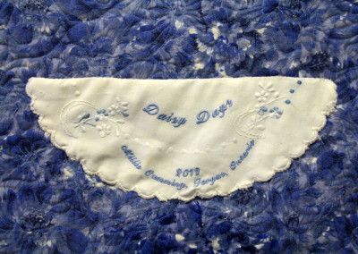 Label on Daisy Days quilt