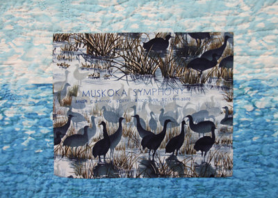 Label on Muskoka Symphony quilt