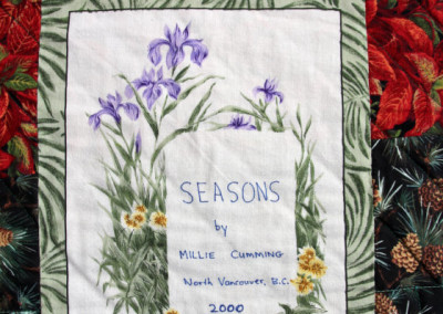 Label on Seasons quilt