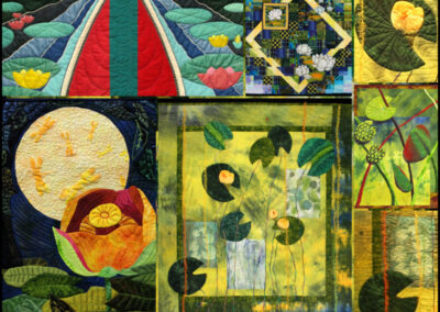 Waterlily quilts collage, Millie Cumming created 2021